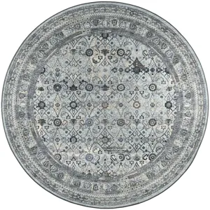 Jericho Pewter 8\' x 8\' Round Rug