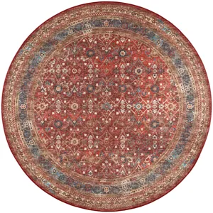 Jericho Scarlett 6\' x 6\' Round Rug