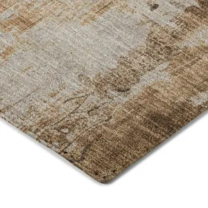 Luxury Washable Indoor/Outdoor Kochi Rust 10\' x 14\' Rug
