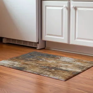 Luxury Washable Indoor/Outdoor Kochi Rust 1\'8\" x 2\'6\" Rug