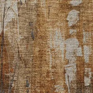 Luxury Washable Indoor/Outdoor Kochi Rust 10\' x 14\' Rug