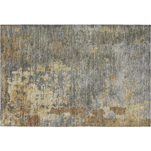 Luxury Washable Indoor/Outdoor Kochi Pewter Rug