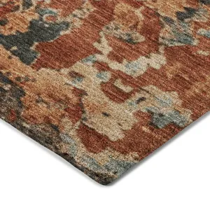 Luxury Washable Indoor/Outdoor Kochi Teal 3\' x 5\' Rug