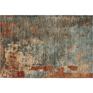 Luxury Washable Indoor/Outdoor Kochi Teal Rug