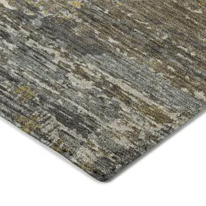Luxury Washable Indoor/Outdoor Kochi Gray 8\' x 10\' Rug