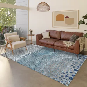Luxury Washable Indoor/Outdoor Kochi Gray 10\' x 14\' Rug