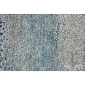 Luxury Washable Indoor/Outdoor Kochi Gray 1\'8\" x 2\'6\" Rug
