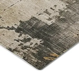 Luxury Washable Indoor/Outdoor Kochi Putty 9\' x 12\' Rug