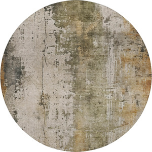 Luxury Washable Indoor/Outdoor Kochi Putty 8' x 8' Round Rug