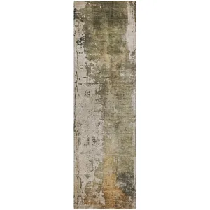 Luxury Washable Indoor/Outdoor Kochi Putty 2\'3\" x 7\'6\" Runner Rug