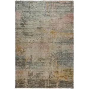 Luxury Washable Indoor/Outdoor Kochi Granite 9\' x 12\' Rug