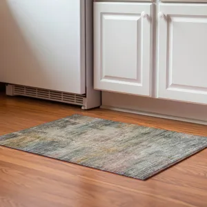 Luxury Washable Indoor/Outdoor Kochi Granite 1\'8\" x 2\'6\" Rug
