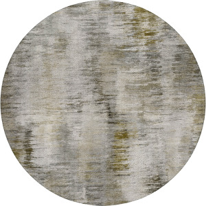 Luxury Washable Indoor/Outdoor Kochi Mocha 8' x 8' Round Rug