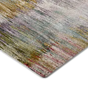 Luxury Washable Indoor/Outdoor Kochi Plum 3\' x 5\' Rug
