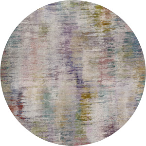 Luxury Washable Indoor/Outdoor Kochi Plum 8' x 8' Round Rug