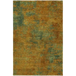 Luxury Washable Indoor/Outdoor Kochi Copper 9\' x 12\' Rug