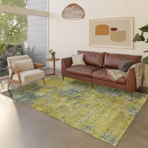 Luxury Washable Indoor/Outdoor Kochi Gold 8\' x 10\' Rug
