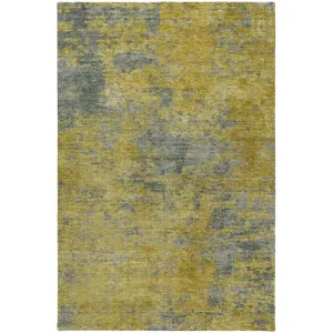 Luxury Washable Indoor/Outdoor Kochi Gold 8\' x 10\' Rug