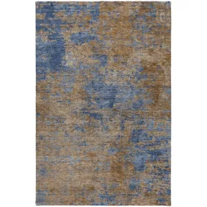 Luxury Washable Indoor/Outdoor Kochi Navy 10\' x 14\' Rug