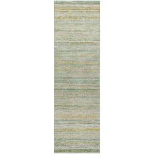 Luxury Washable Indoor/Outdoor Kochi Mint 2\'3\" x 7\'6\" Runner Rug