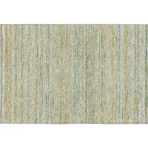 Luxury Washable Indoor/Outdoor Kochi Mint 1\'8\" x 2\'6\" Rug