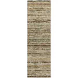 Luxury Washable Indoor/Outdoor Kochi Mocha 2\'3\" x 7\'6\" Runner Rug