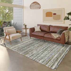 Luxury Washable Indoor/Outdoor Kochi Pewter 10\' x 14\' Rug
