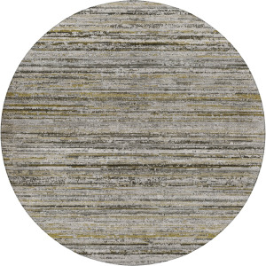 Luxury Washable Indoor/Outdoor Kochi Pewter 8' x 8' Round Rug