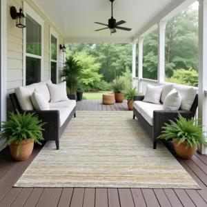 Luxury Washable Indoor/Outdoor Kochi Sage 9\' x 12\' Rug