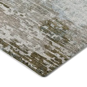 Luxury Washable Indoor/Outdoor Kochi Mocha 2\'3\" x 7\'6\" Runner Rug