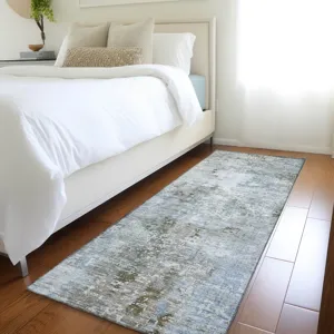 Luxury Washable Indoor/Outdoor Kochi Mocha 2\'3\" x 7\'6\" Runner Rug