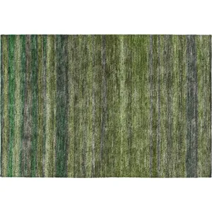 Luxury Washable Indoor/Outdoor Kochi Aloe 1\'8\" x 2\'6\" Rug