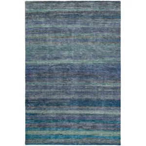 Luxury Washable Indoor/Outdoor Kochi Blue 10\' x 14\' Rug