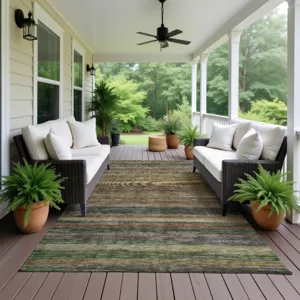 Luxury Washable Indoor/Outdoor Kochi Brown 8\' x 10\' Rug