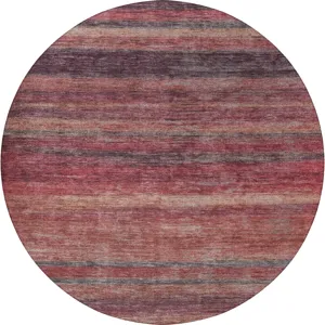 Luxury Washable Indoor/Outdoor Kochi Merlot 8\' x 8\' Round Rug