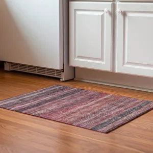 Luxury Washable Indoor/Outdoor Kochi Merlot 1\'8\" x 2\'6\" Rug
