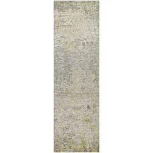 Luxury Washable Indoor/Outdoor Kochi Sage 2\'3\" x 7\'6\" Runner Rug