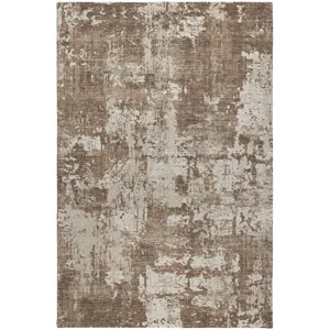Luxury Washable Indoor/Outdoor Kochi Brown 9\' x 12\' Rug
