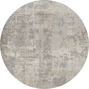 Luxury Washable Indoor/Outdoor Kochi Linen 8' x 8' Round Rug