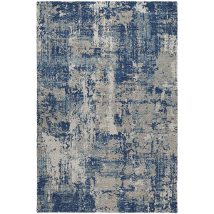 Luxury Washable Indoor/Outdoor Kochi Navy Rug