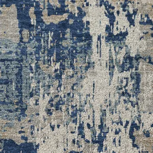 Luxury Washable Indoor/Outdoor Kochi Navy 8\' x 10\' Rug