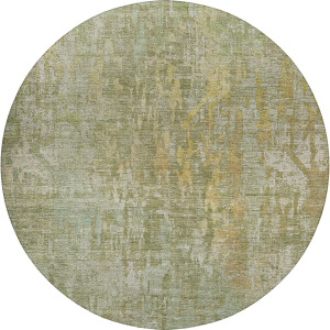Luxury Washable Indoor/Outdoor Kochi Sage 8' x 8' Round Rug