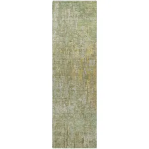 Luxury Washable Indoor/Outdoor Kochi Sage 2\'3\" x 7\'6\" Runner Rug