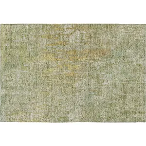 Luxury Washable Indoor/Outdoor Kochi Sage 1\'8\" x 2\'6\" Rug
