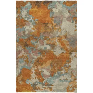 Luxury Washable Indoor/Outdoor Kochi Copper 3\' x 5\' Rug