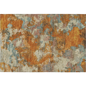Luxury Washable Indoor/Outdoor Kochi Copper Rug