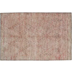 Indoor/Outdoor Karaj Pink 1\'8\" x 2\'6\" Rug
