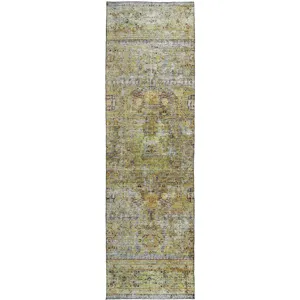 Indoor/Outdoor Karaj Aloe 2\'3\" x 7\'6\" Runner Rug