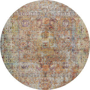 Indoor/Outdoor Karaj Coral 8' x 8' Round Rug