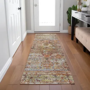 Indoor/Outdoor Karaj Coral 2\'3\" x 7\'6\" Runner Rug